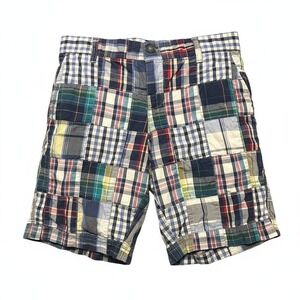 Aeropostale Madras Patchwork Plaid Shorts 9/10 Casual Summer Preppy Boho Comfy
